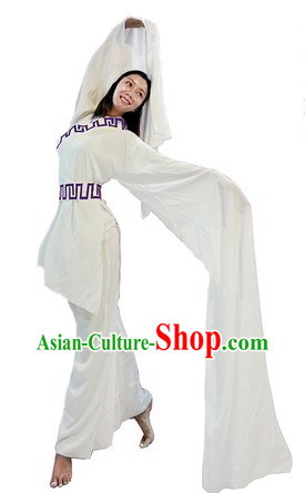 White Water Sleeves Classical Dance Costumes for Women