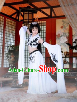 Long Sleeve White Palace Dance Costumes for Women