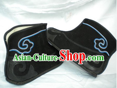 Black Chinese Classical Auspicious Cloud Black Boots