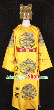 Traditional Chinese Imperial Emperor Crown and Clothing Complete Set for Men