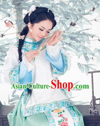 Qing Dynasty Female Beauty Clothes Complete Set for Women