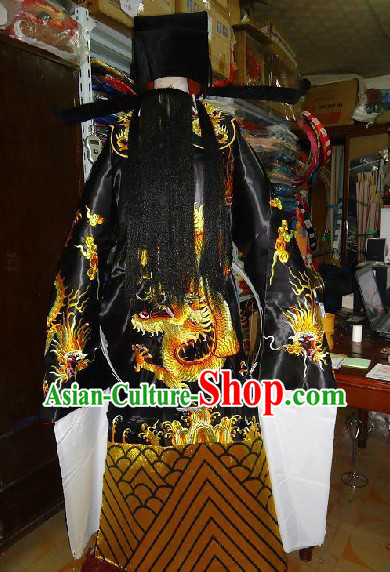 Bao Gong Ancient Chinese Judege Law Costumes and Hat