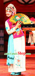 Traditional Chinese Opera Hua Dan Jacket and Skirt Costumes for Kids