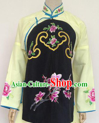 Traditional Chinese Yellow Peking Opera Jia Fan Dai Waitress Costumes