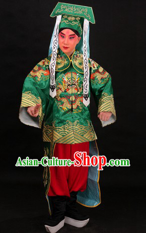 Traditional Chinese Dragon Embroidery Blouse and Pants and Hat