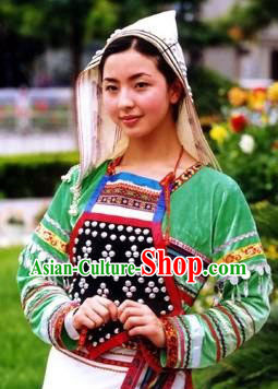 Jino Nationality Female Clothing and Hat for Women