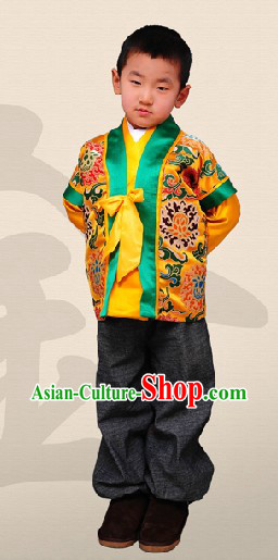 Ancient Chinese Hanfu Jacket and Pants Clothes for Kids