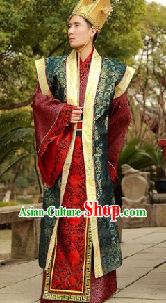 Ancient Chinese Government Official Outfits and Hat Complete Set for Men