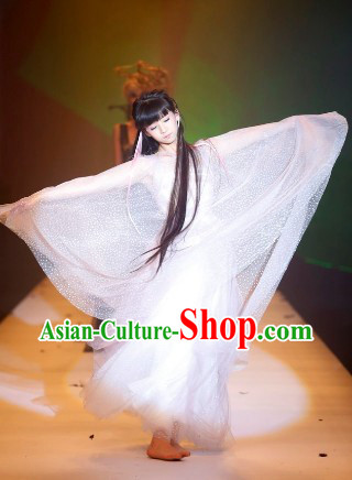 Traditional Chinese Spring Festival Gala Xiao Cai Qi Young Flag Dance Costumes Complete Set