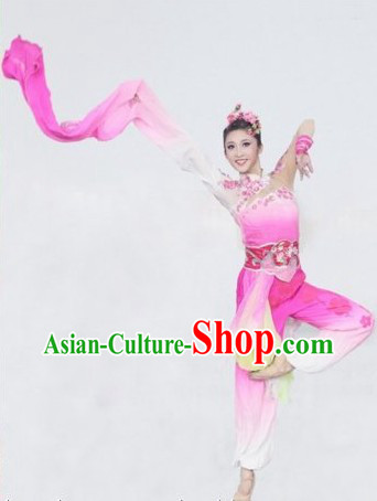 Traditional Chinese Ta Mei Plum Blossom Dance Costumes and Headwear Complete Set