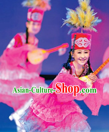 Kazak Dance Costumes and Headdress Complete Set