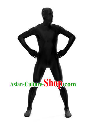 Black Stage Performance Bodysuit Lycra Spandex Dance Costume