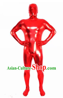 Red Full Body Tight Dress Dance Costume