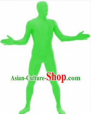 Bright Green Full Body Tight Dress Dance Costumes Lycra Spandex Bodysuit