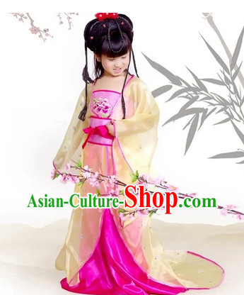 Pink Princess Guzhuang Hanfu Clothes for Kids