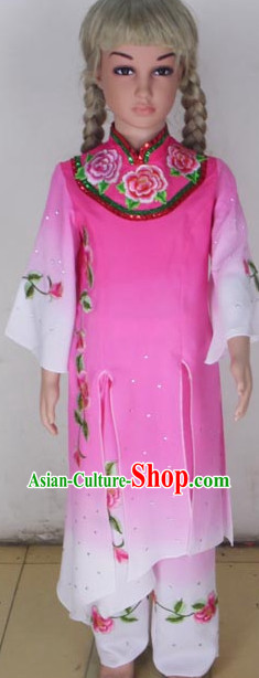 Hua Dan Fan Ribbon Dancing Costumes for Women or Kids