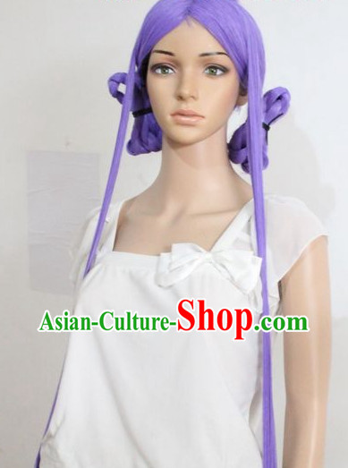 Ancient Chinese Style Cosplay Purple Long Wig for Women
