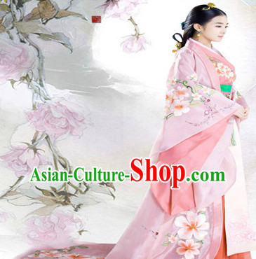 Ancient Chinese Lanling Princess Costumes and Headdress Complete Set
