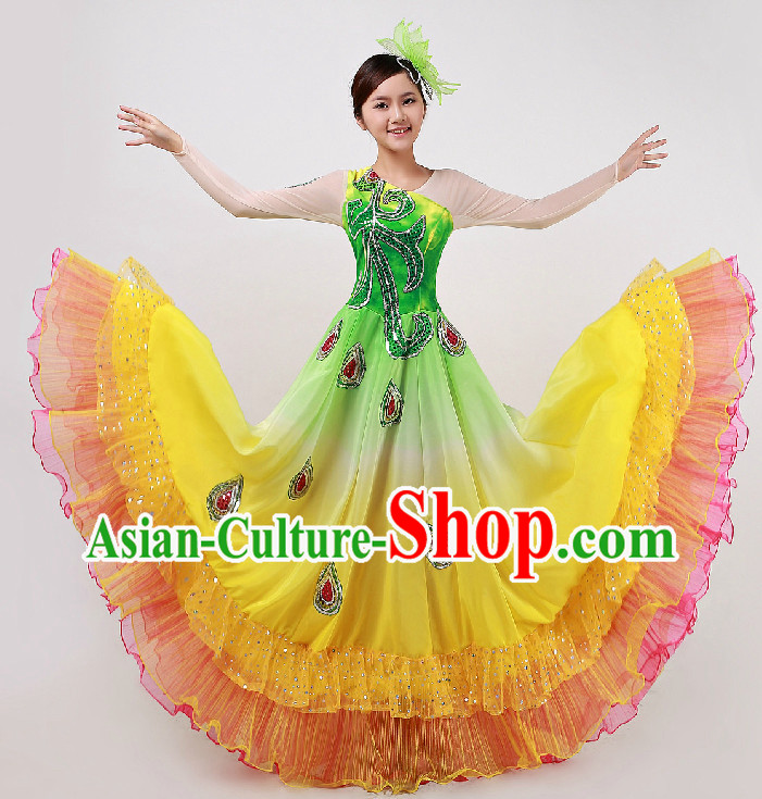 Top Custom Make Stage Performance Phoenix Dancing Costumes and Headdress