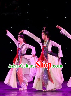 Ancient Korean Fan Dancing Costumes