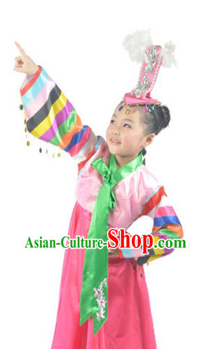 Korean Group Dance Costumes and Hat for Children