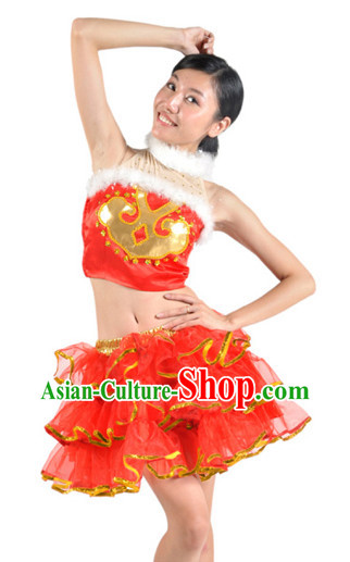 Chinese Christmans and New Year Dance Team Costumes for Women