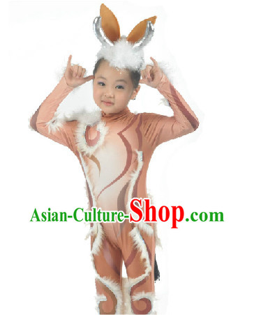 Modern Deer Dance Costumes Suit for Kids