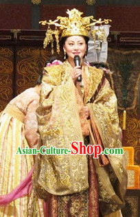Tang Dynasty Wu Ze Tian Female Emperor Clothes and Hat Complete Set