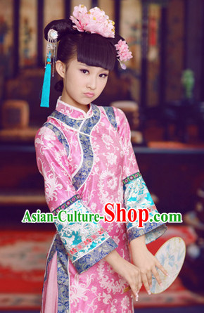 Chinese Qing Dynasty Princess Costume for Teenagers