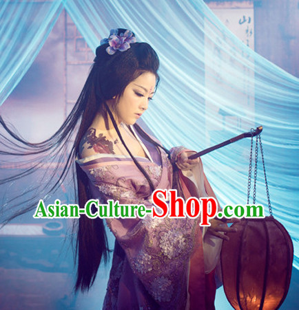 Chinese Classical Hanfu Dresses with Long Trail