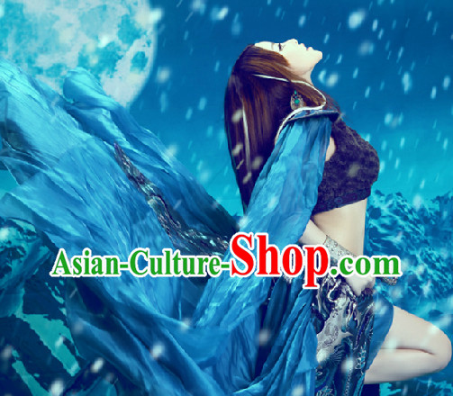 Ancient Chinese Blue Cosplay Costumes