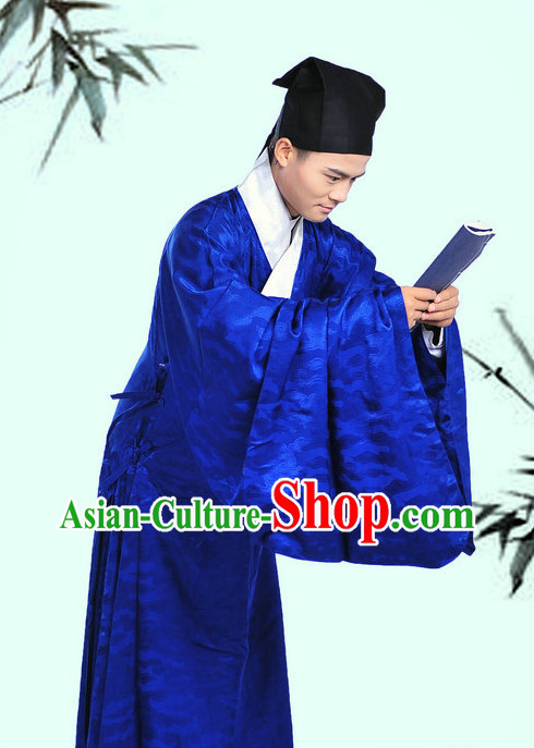 Daopao Imperial Civil Service Gown and Hat Complete Set for Men