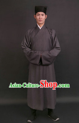 Han Dynasty Hanfu Everyday Court Dress Changfu and Hat for Men