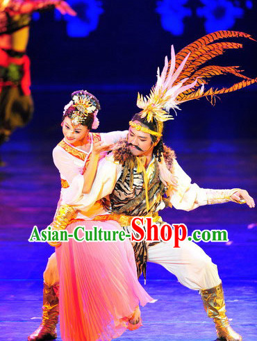 Zhaojun Chu Sai Stage Performance Costumes and Hair Accessories Complete Set