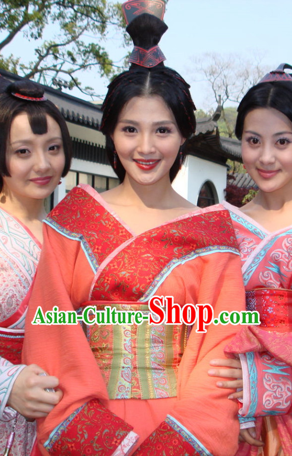 Ancient Chinese Wang Zhaojun Costumes and Hair Accessories