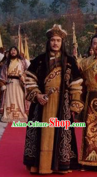 Ancient Chinese Mongolian Emperor Costumes and Hat
