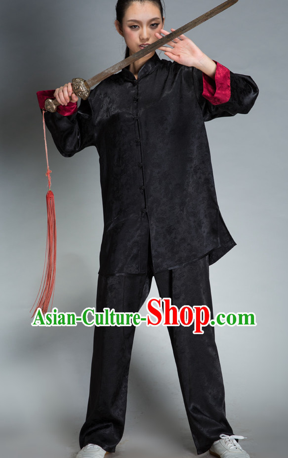 Black Traditional Martial Arts Uniforms for Men