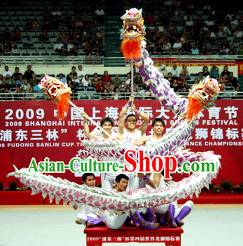 Three Dragon Heads Dancing Costumes Complete Set