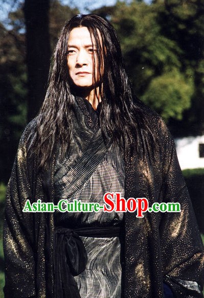 Ancient Chinese Black Knight Clothing Complete Set for Men