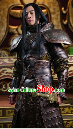 Ancient Chinese General Armor Costumes Complete Set for Men