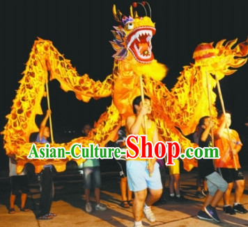 Parade and Competition Shinning Gold Dragon Dance Costumes Complete Set for Six Kids
