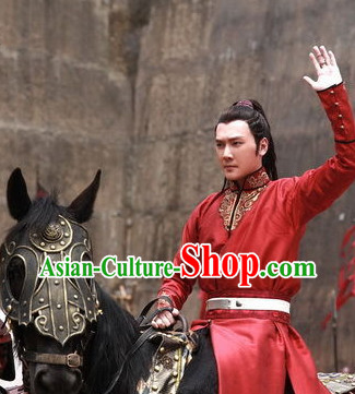 Lanling Wang Red General Clothes for Men