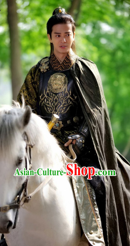 Lanling Wang Ancient Chinese General Costume Complete Set for Men