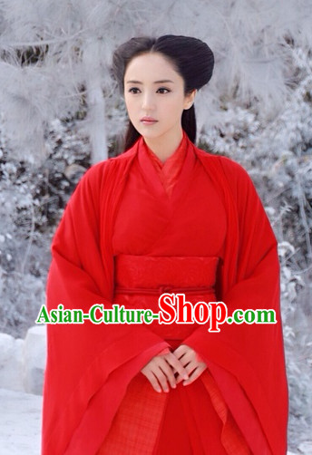 Chinese Red Hanfu Oriental Clothing for Women