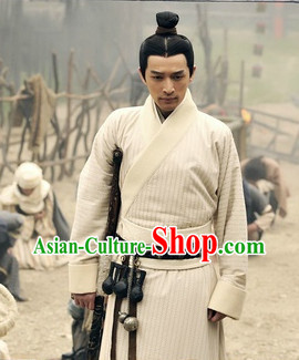 Traditional Chinese White Hanfu Clothing for Men