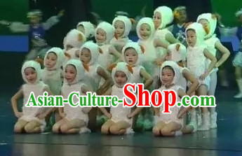White Chinese New Year Celebration Goat Costumes