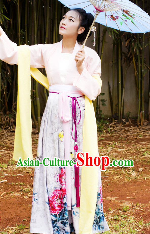 Asian Dress Costumes Complete Set for Girls