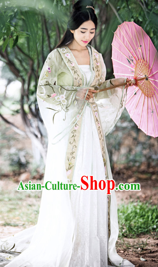Chinese Princess Wide Sleeve Costumes Complete Set for Women