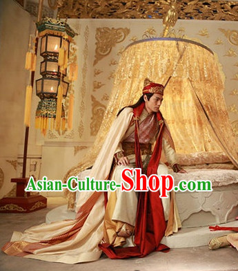 Chinese Classical Wedding Bridegroom Outfit and Hat