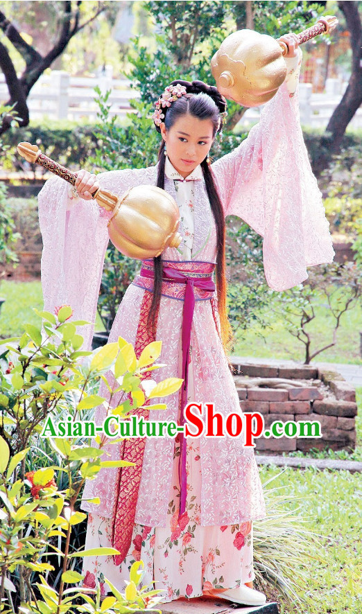 Ancient Chinese Hammer Heroines Costumes Complete Set